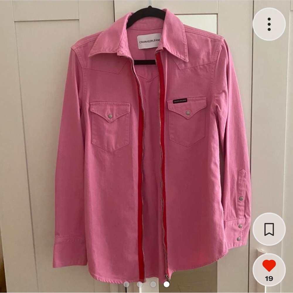 Calvin Klein Colorblock Denim Jacket - Picture 3 of 4